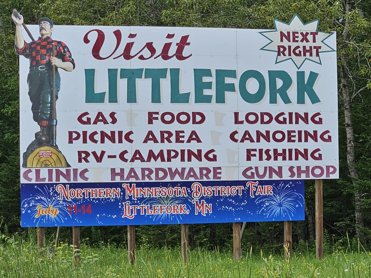 Littlefork Sign