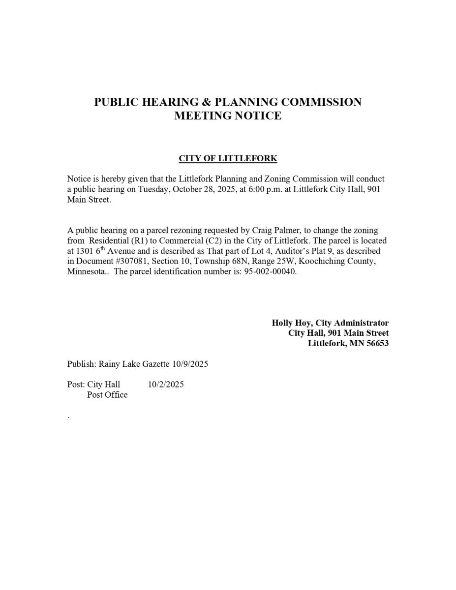 Planning Commission Meeting Notice